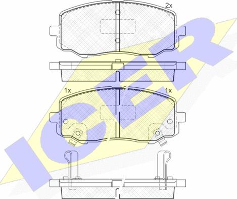 Icer 181937 - Тормозные колодки, дисковые, комплект autosila-amz.com