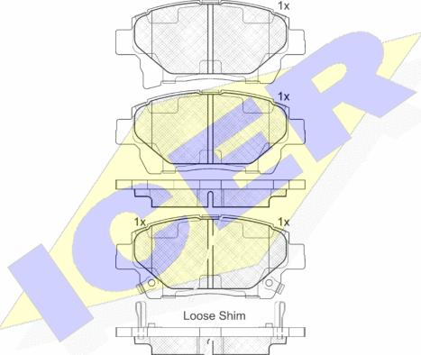 Icer 181926 - Тормозные колодки, дисковые, комплект autosila-amz.com