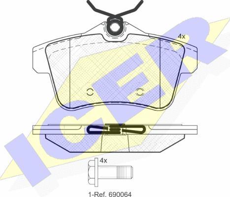 Icer 181928 - Тормозные колодки, дисковые, комплект autosila-amz.com