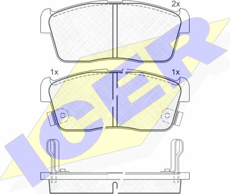 Icer 181452 - Тормозные колодки, дисковые, комплект autosila-amz.com