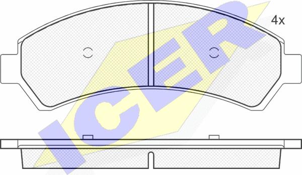 Icer 181410 - Тормозные колодки, дисковые, комплект autosila-amz.com