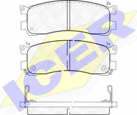 Icer 181418 - Тормозные колодки, дисковые, комплект autosila-amz.com