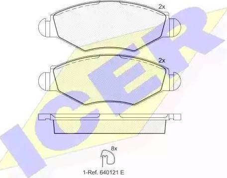 Icer 181439 - Тормозные колодки, дисковые, комплект autosila-amz.com