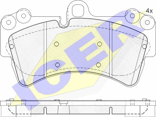 Icer 181595 - Тормозные колодки, дисковые, комплект autosila-amz.com