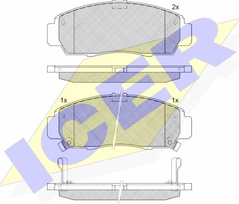 Icer 181543-203 - Тормозные колодки, дисковые, комплект autosila-amz.com