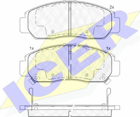 Icer 181543 - Тормозные колодки, дисковые, комплект autosila-amz.com