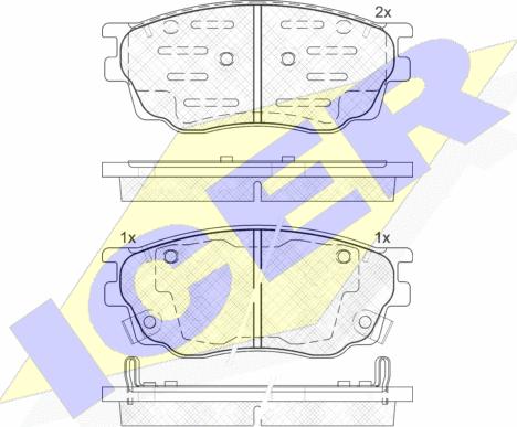 Icer 181542-200 - Тормозные колодки, дисковые, комплект autosila-amz.com