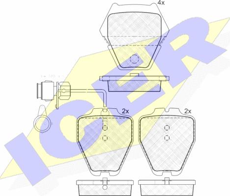 Icer 181565 - Тормозные колодки, дисковые, комплект autosila-amz.com