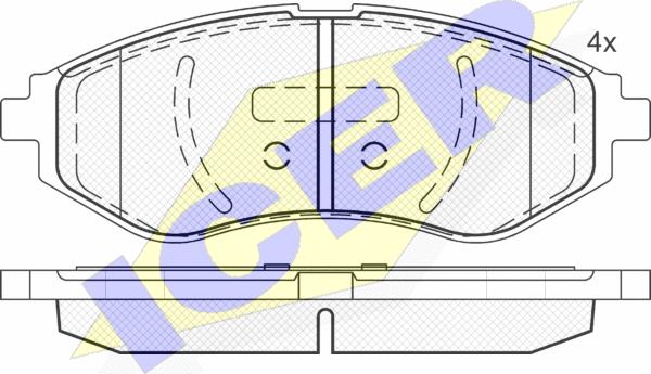 Icer 181566 - Тормозные колодки, дисковые, комплект autosila-amz.com