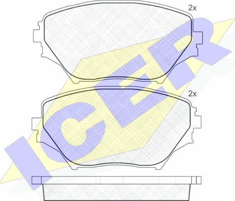 Icer 181519 - Тормозные колодки, дисковые, комплект autosila-amz.com