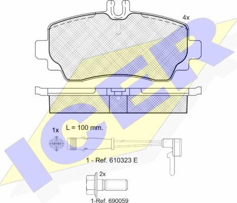 Icer 181516-701 - Тормозные колодки, дисковые, комплект autosila-amz.com