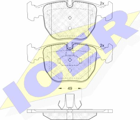 Icer 181530 - Тормозные колодки, дисковые, комплект autosila-amz.com