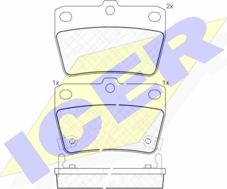 Icer 181520 - Тормозные колодки, дисковые, комплект autosila-amz.com