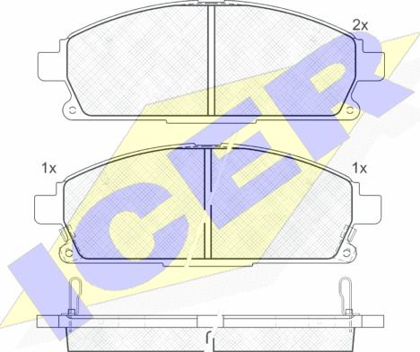 Icer 181521 - Тормозные колодки, дисковые, комплект autosila-amz.com