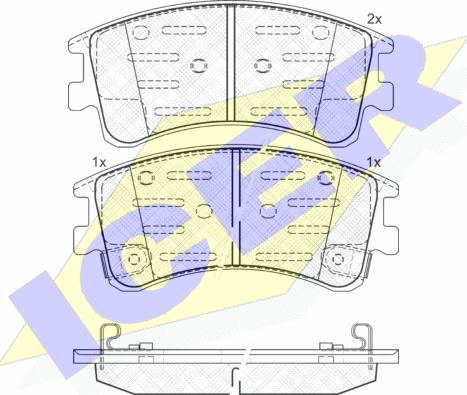 Icer 181578 - Тормозные колодки, дисковые, комплект autosila-amz.com