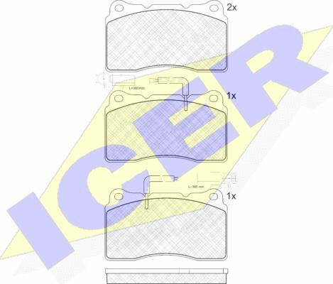 Icer 181647 - Тормозные колодки, дисковые, комплект autosila-amz.com