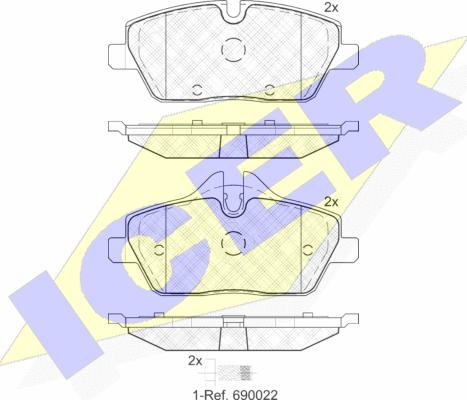 Icer 181662-202 - Тормозные колодки, дисковые, комплект autosila-amz.com