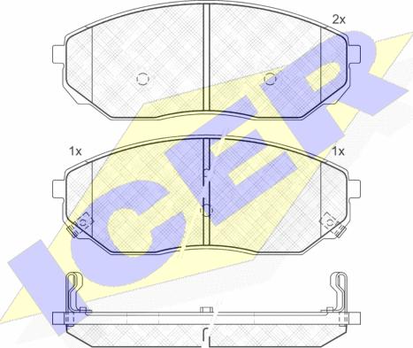 Icer 181606 - Тормозные колодки, дисковые, комплект autosila-amz.com