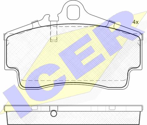 Icer 181619 - Тормозные колодки, дисковые, комплект autosila-amz.com