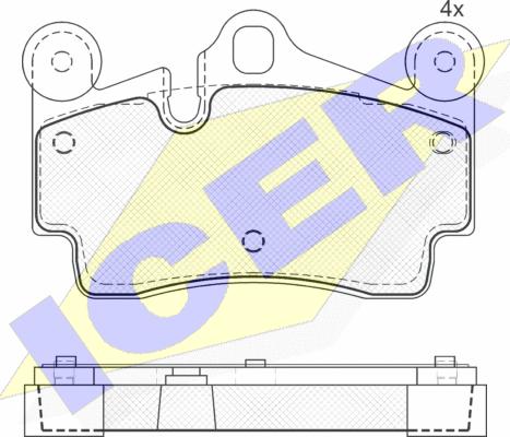 Icer 181611 - Тормозные колодки, дисковые, комплект autosila-amz.com