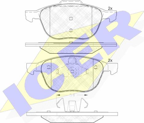 Icer 181617-202 - Тормозные колодки, дисковые, комплект autosila-amz.com