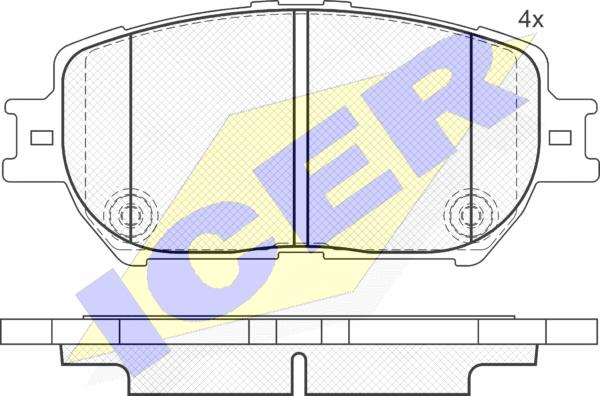 Icer 181689 - Тормозные колодки, дисковые, комплект autosila-amz.com