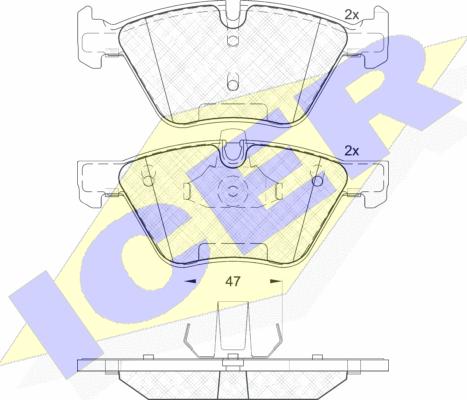 Icer 181683-203 - Тормозные колодки, дисковые, комплект autosila-amz.com