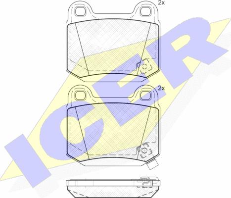 Icer 181634 - Тормозные колодки, дисковые, комплект autosila-amz.com