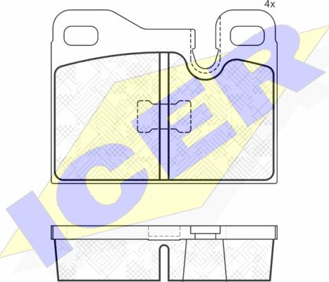 Icer 181624 - Тормозные колодки, дисковые, комплект autosila-amz.com