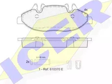 Icer 181675 - Тормозные колодки, дисковые, комплект autosila-amz.com