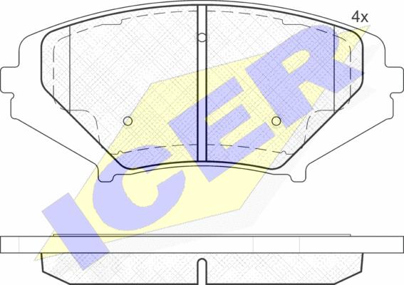 Icer 181670 - Тормозные колодки, дисковые, комплект autosila-amz.com