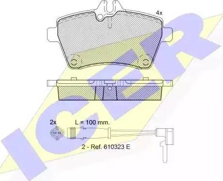 Icer 181678 - Тормозные колодки, дисковые, комплект autosila-amz.com