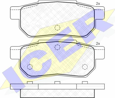 ACDelco AC058928D - Тормозные колодки, дисковые, комплект autosila-amz.com