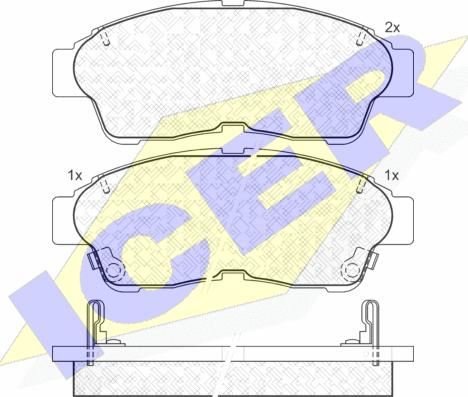 Icer 181005 - 181005 колодки дисковые передние !\ Toyota Camry/Carina/Corolla 1.3-2.2i/D 91-02 autosila-amz.com