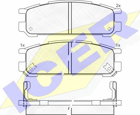 Icer 181000 - Тормозные колодки, дисковые, комплект autosila-amz.com