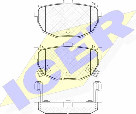 Icer 181144 - Тормозные колодки, дисковые, комплект autosila-amz.com