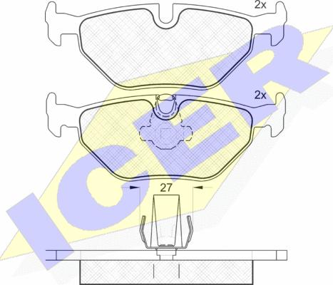 Icer 181141 - Тормозные колодки, дисковые, комплект autosila-amz.com