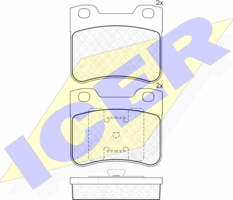 Icer 181150 - Тормозные колодки, дисковые, комплект autosila-amz.com