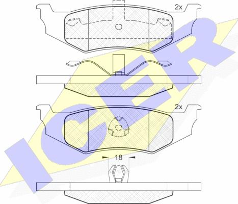 Icer 181114 - Тормозные колодки, дисковые, комплект autosila-amz.com