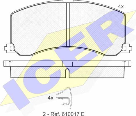 Icer 181116 - Тормозные колодки, дисковые, комплект autosila-amz.com