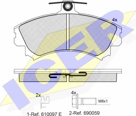 Icer 181118-700 - Тормозные колодки, дисковые, комплект autosila-amz.com