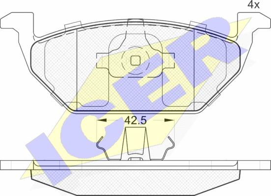 Icer 181184 - Тормозные колодки, дисковые, комплект autosila-amz.com