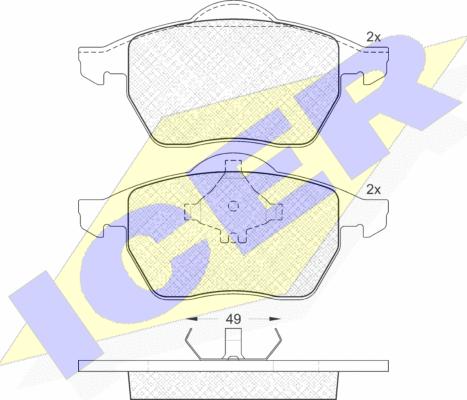 Icer 181139 - Тормозные колодки, дисковые, комплект autosila-amz.com