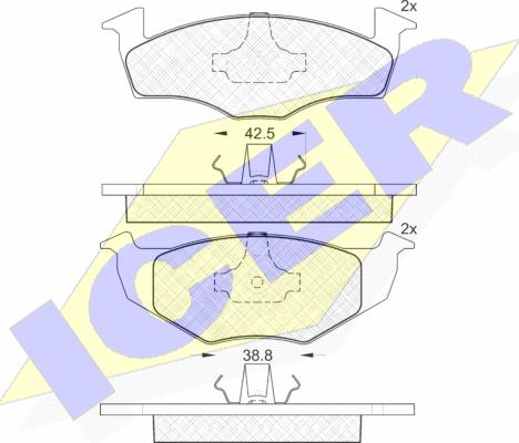 Icer 181130 - Тормозные колодки, дисковые, комплект autosila-amz.com