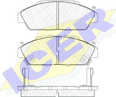 Icer 181133 - Тормозные колодки, дисковые, комплект autosila-amz.com