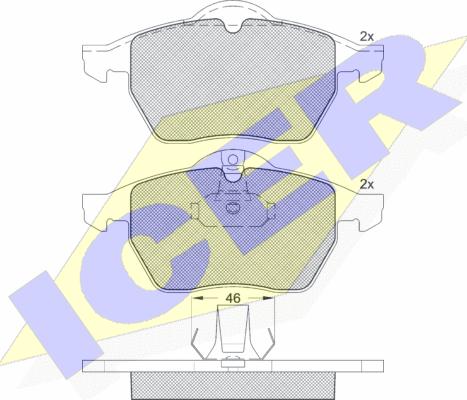 Icer 181128 - 181128_КОЛОДКИ ДИСКОВЫЕ ПЕРЕДНИЕ !/ OPEL CALIBRA/VECTRA B, SAAB 900 2.0-2.5/2.0/2.2DTI 95> autosila-amz.com