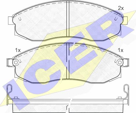 Icer 181179 - Тормозные колодки, дисковые, комплект autosila-amz.com