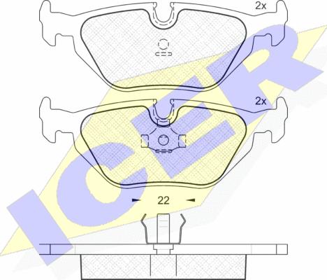 Icer 181174 - Тормозные колодки, дисковые, комплект autosila-amz.com