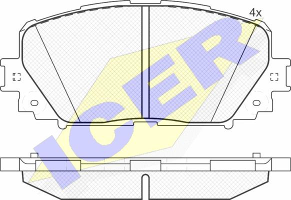 Icer 181898 - Тормозные колодки, дисковые, комплект autosila-amz.com