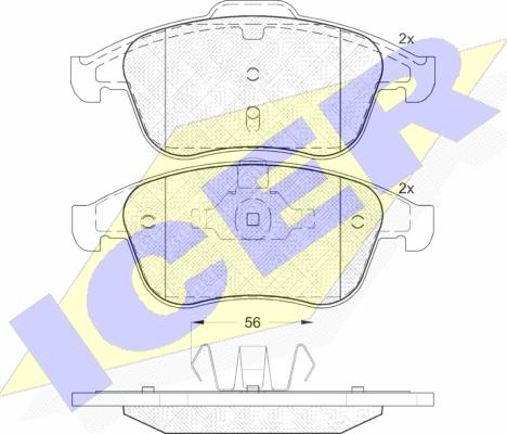 Icer 181859 - Тормозные колодки, дисковые, комплект autosila-amz.com